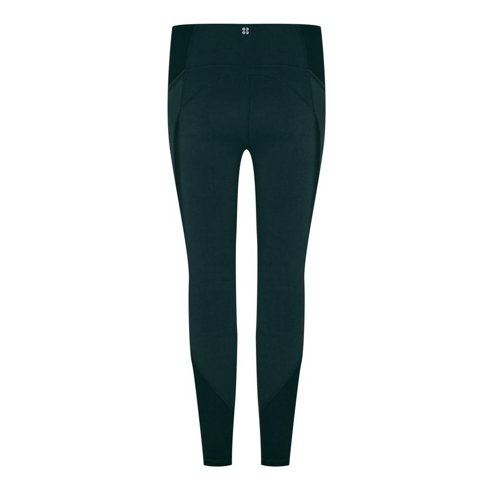 Sweaty Betty Green Super Soft High Waist Flow Ribbed 7/8 Yoga Workout Leggings 6
